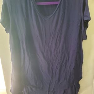 Latched Mama navy blue v-neck shirt